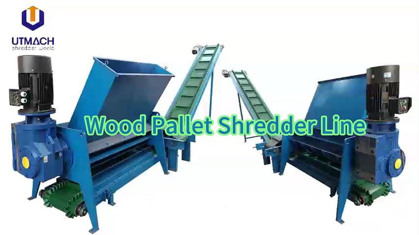 Wood Pallet Shredder Line
