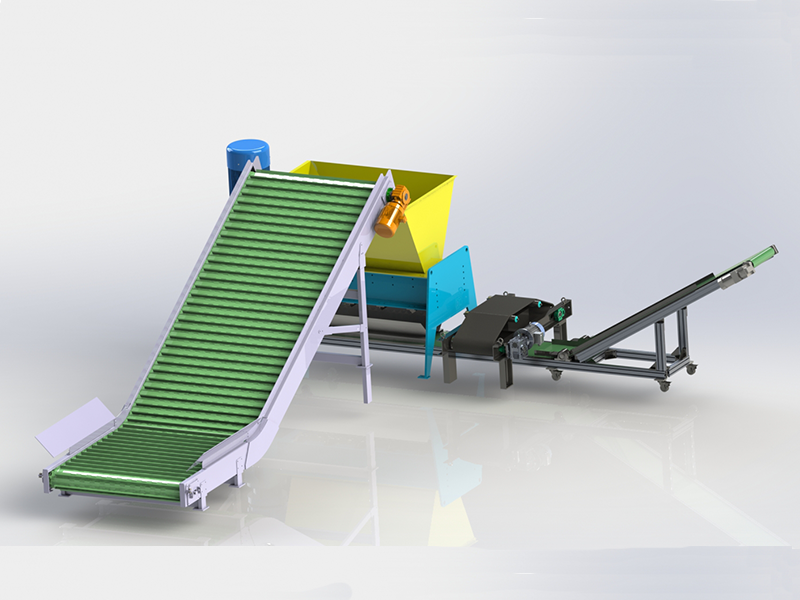 原木破碎回收线